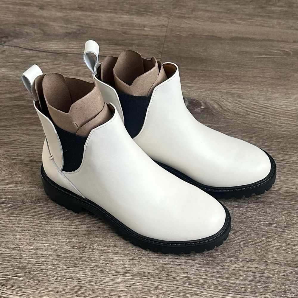 White Chelsea Boots